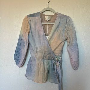 Voloshin Rhea Wraptop Rainbow Tie Dye XS